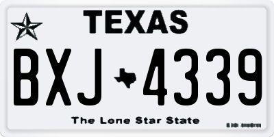 TX license plate BXJ4339