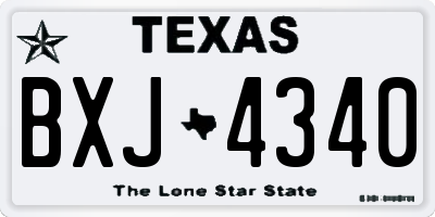 TX license plate BXJ4340