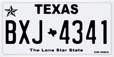 TX license plate BXJ4341