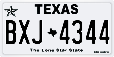 TX license plate BXJ4344