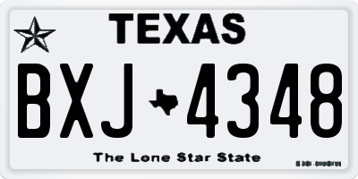TX license plate BXJ4348