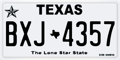 TX license plate BXJ4357