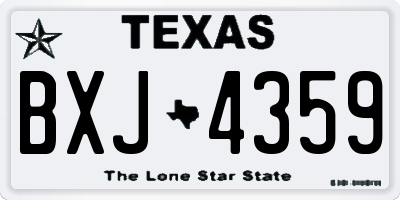 TX license plate BXJ4359