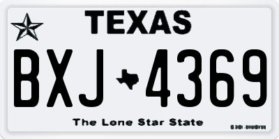 TX license plate BXJ4369