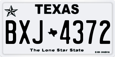 TX license plate BXJ4372