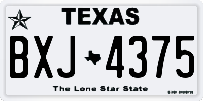 TX license plate BXJ4375
