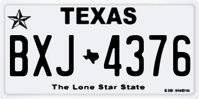 TX license plate BXJ4376