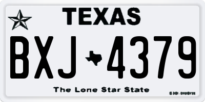 TX license plate BXJ4379