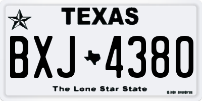 TX license plate BXJ4380