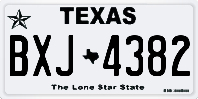 TX license plate BXJ4382