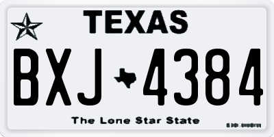 TX license plate BXJ4384