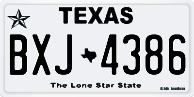 TX license plate BXJ4386