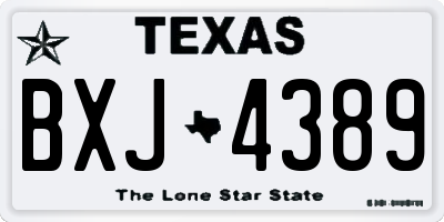 TX license plate BXJ4389