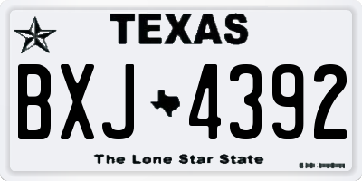 TX license plate BXJ4392