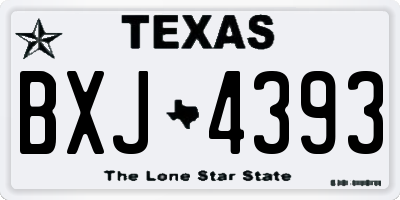 TX license plate BXJ4393