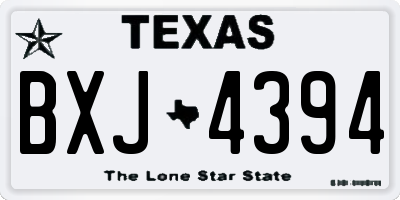 TX license plate BXJ4394