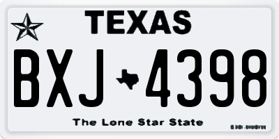 TX license plate BXJ4398