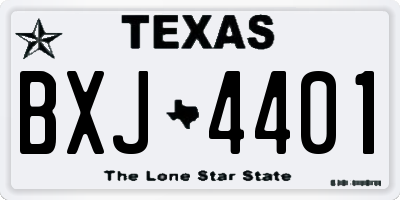 TX license plate BXJ4401