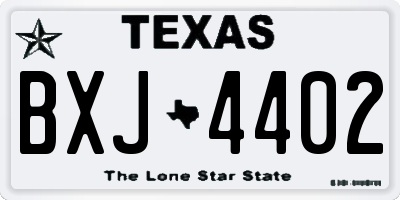 TX license plate BXJ4402
