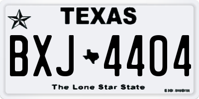 TX license plate BXJ4404