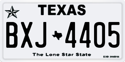 TX license plate BXJ4405