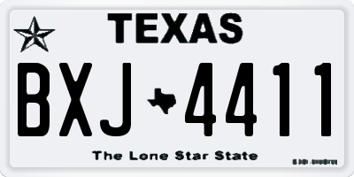 TX license plate BXJ4411