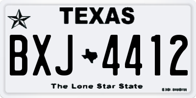 TX license plate BXJ4412