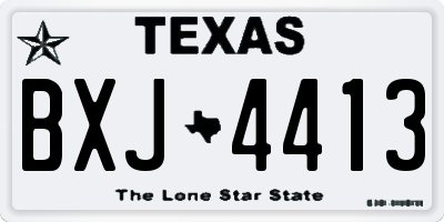 TX license plate BXJ4413