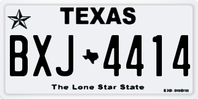 TX license plate BXJ4414