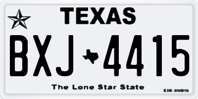 TX license plate BXJ4415