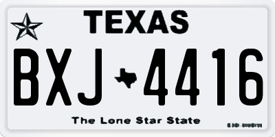 TX license plate BXJ4416