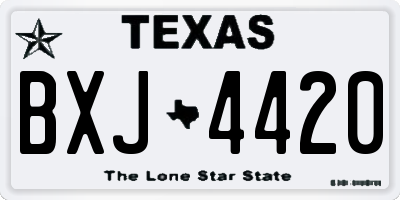 TX license plate BXJ4420