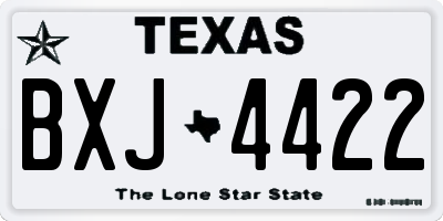 TX license plate BXJ4422
