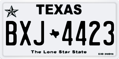 TX license plate BXJ4423