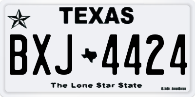 TX license plate BXJ4424