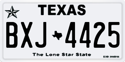TX license plate BXJ4425