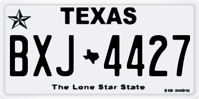 TX license plate BXJ4427