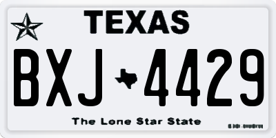 TX license plate BXJ4429