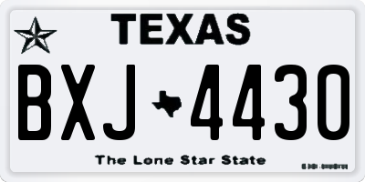 TX license plate BXJ4430