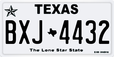 TX license plate BXJ4432