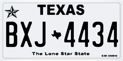 TX license plate BXJ4434
