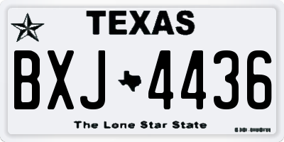 TX license plate BXJ4436