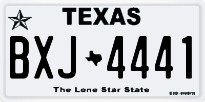 TX license plate BXJ4441