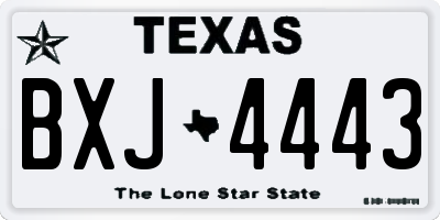 TX license plate BXJ4443