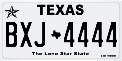 TX license plate BXJ4444