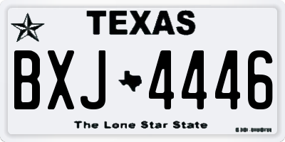 TX license plate BXJ4446