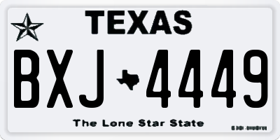 TX license plate BXJ4449