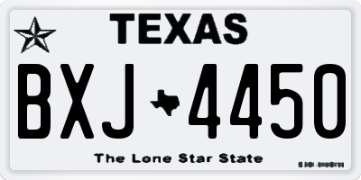 TX license plate BXJ4450