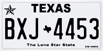TX license plate BXJ4453