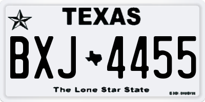 TX license plate BXJ4455
